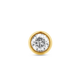 Celebration 9ct Yellow Gold Round Cut 0.50 Carat Lab Grown Diamond Single Stud Earring