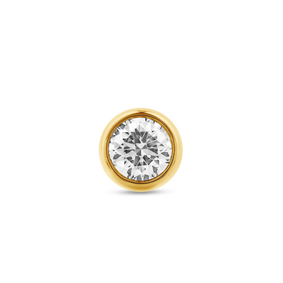 Celebration 9ct Yellow Gold Round Cut 0.50 Carat Lab Grown Diamond Single Stud Earring