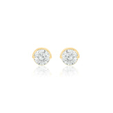 Celebration 9ct Yellow Gold Round Cut 0.50 Carat tw of Lab Grown Diamond Stud Earrings