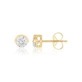 Celebration 9ct Yellow Gold Round Cut 0.50 Carat tw of Lab Grown Diamond Stud Earrings
