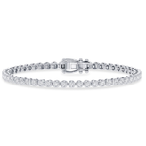 Celebration Sterling Silver Round 1.00 Carat tw of Lab Grown Diamonds Tennis Bracelet