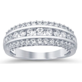 Celebration Sterling Silver Round Cut 1 Carat tw of Lab Grown Diamonds Ring