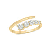 Celebration 9ct Yellow Gold Round Cut 0.50 Carat tw of Lab Grown Diamond Ring