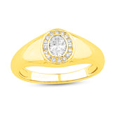 Celebration 9ct Yellow Gold Round Cut 0.50 Carat tw of Lab Grown Diamonds Ring