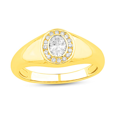 Celebration 9ct Yellow Gold Round Cut 0.50 Carat tw of Lab Grown Diamonds Ring