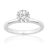 1 Carat Lab Grown Diamond ring on a white background