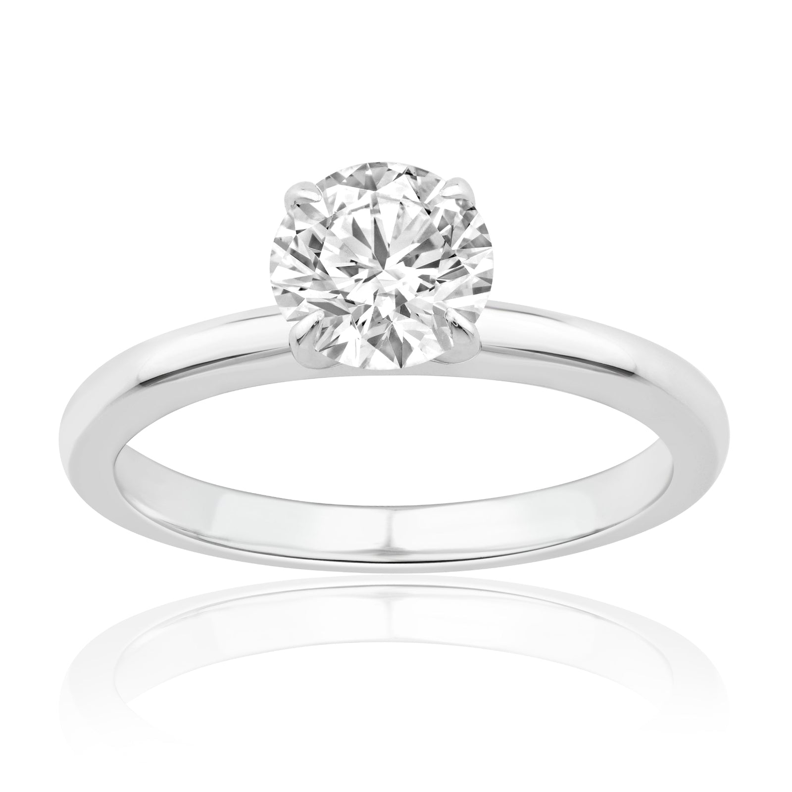 Celebration Sterling Silver Round Cut 1 Carat Lab Grown Diamond Ring