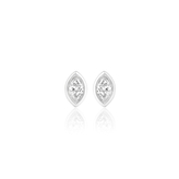 Celebration Sterling Silver Marquise 0.30 Carat tw of Lab Grown Diamond Stud Earrings