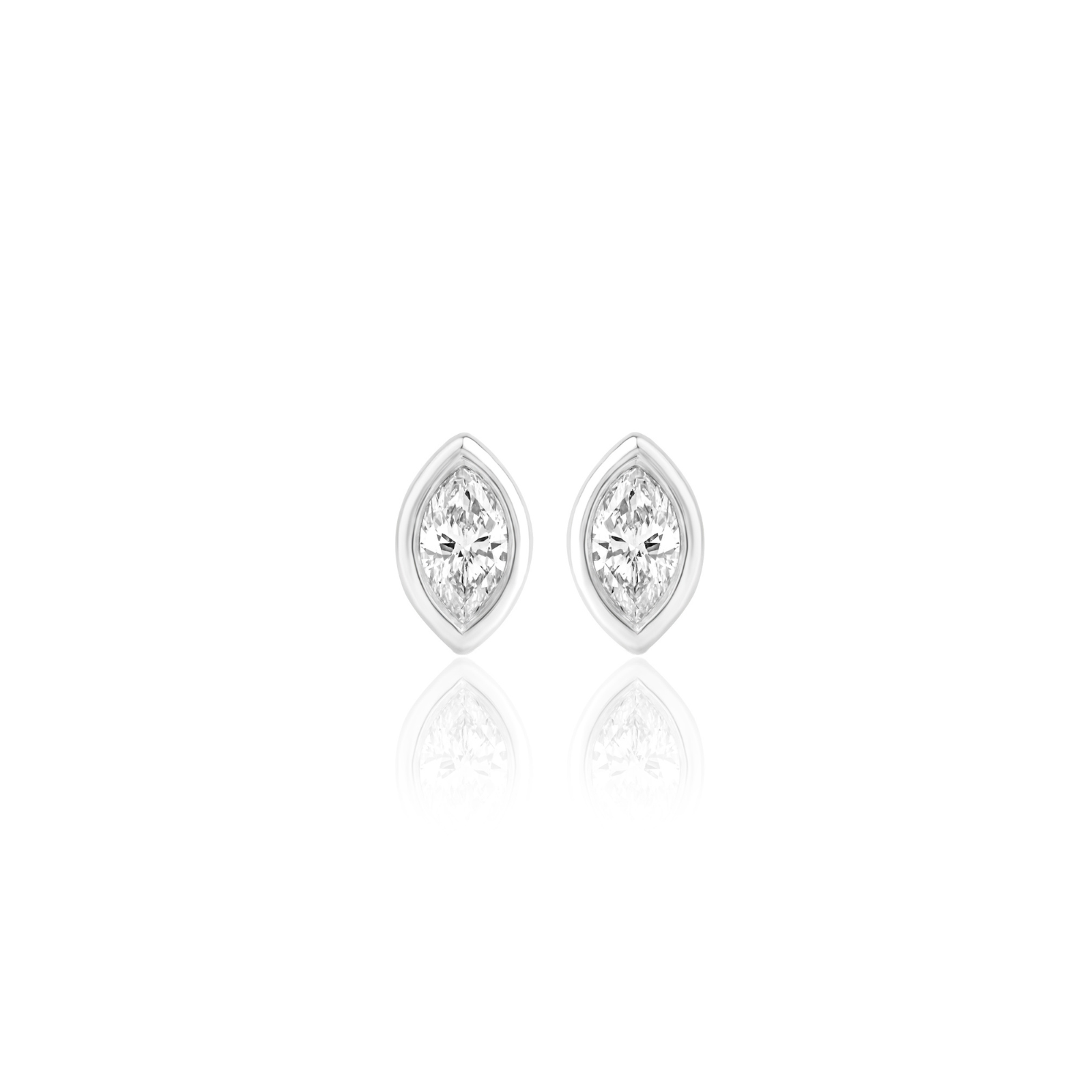 Celebration Sterling Silver Marquise 0.30 Carat tw of Lab Grown Diamond Stud Earrings