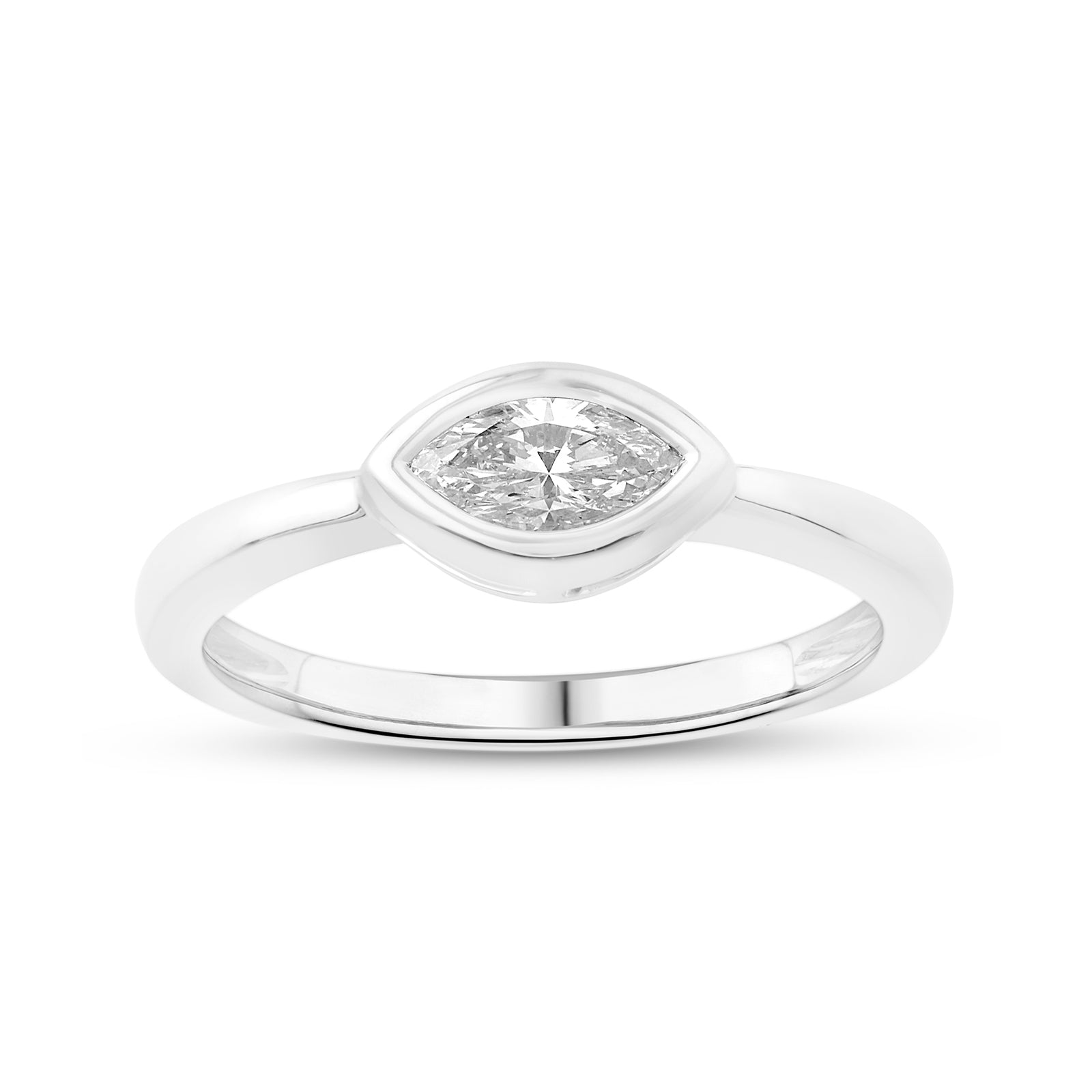Celebration Silver Marquise 0.40 Carat Lab Grown Diamond Ring