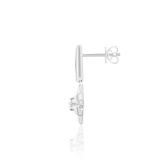 Celebration Sterling Silver Round Cut 0.20 Carat of Lab Grown Diamond North Star Stud Earrings