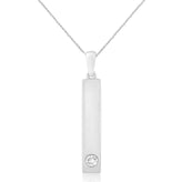 Celebration Sterling Silver Round Cut 0.13 Carat of Lab Grown Diamond Pendant