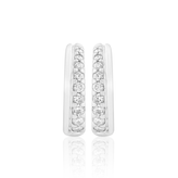 Celebration Sterling Silver Round Cut 0.25 Carat tw of Lab Grown Diamond Huggie Earrings