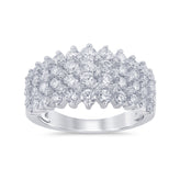 Celebration Sterling Silver Round Cut 2.00 Carat tw of Lab Grown Diamond Ring