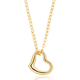 9ct Yellow Gold 12x10mm Heart Pendant