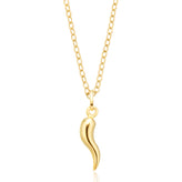 9ct Yellow Gold Horn Pendant