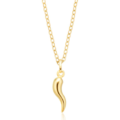 9ct Yellow Gold Horn Pendant