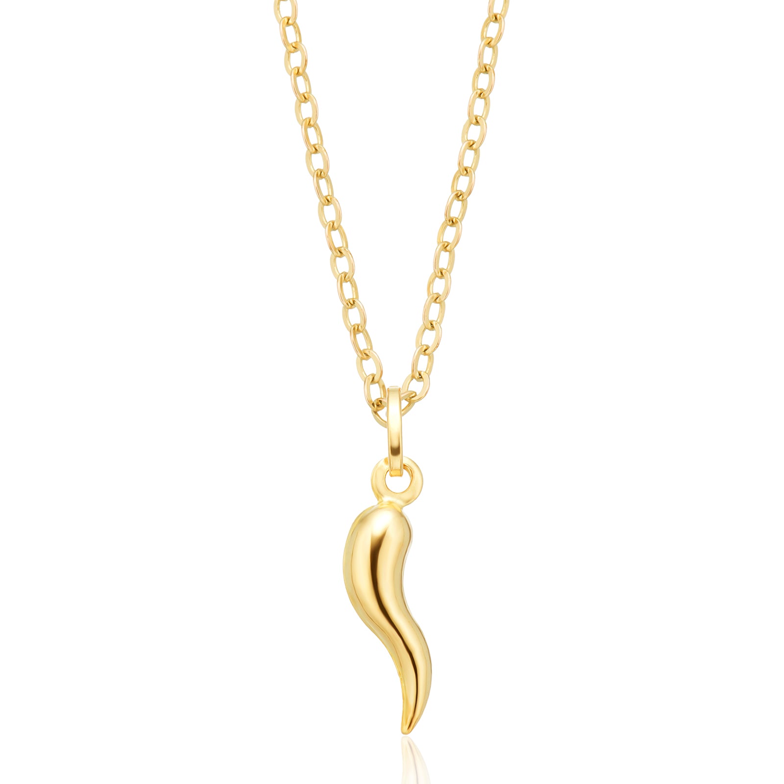 9ct Yellow Gold Horn Pendant