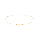 9ct Yellow Gold 19cm Station Bead Bracelet