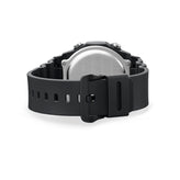 Black watch with a metallic back on a white background
