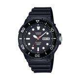 Black Casio watch on a white background
