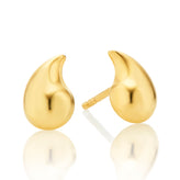 9ct Yellow Gold 7mm Tear Stud Earrings