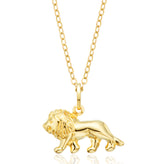9ct Yellow Gold 19x18mm Lion Pendant