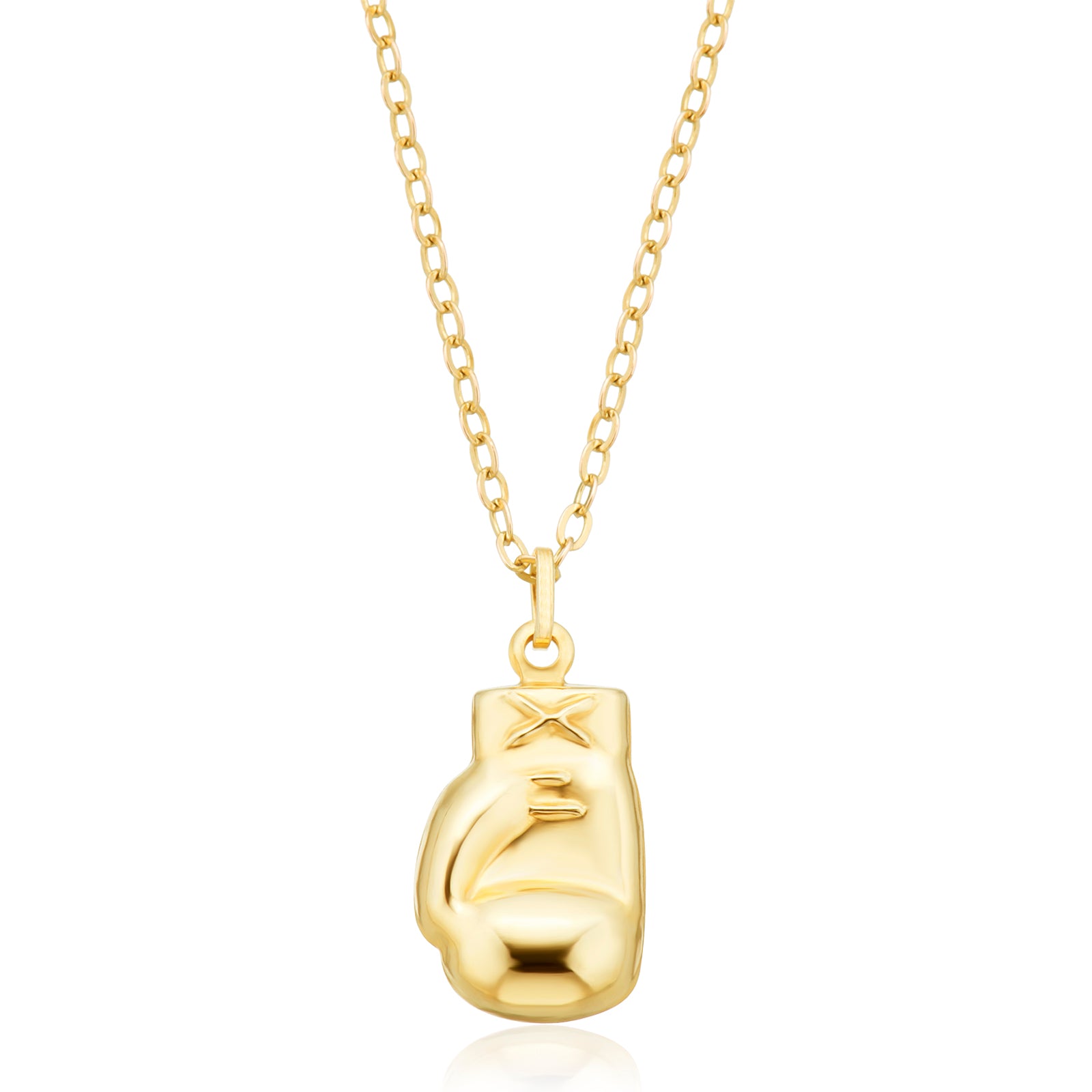 9ct Yellow Gold 10x18mm Boxing Glove Pendant