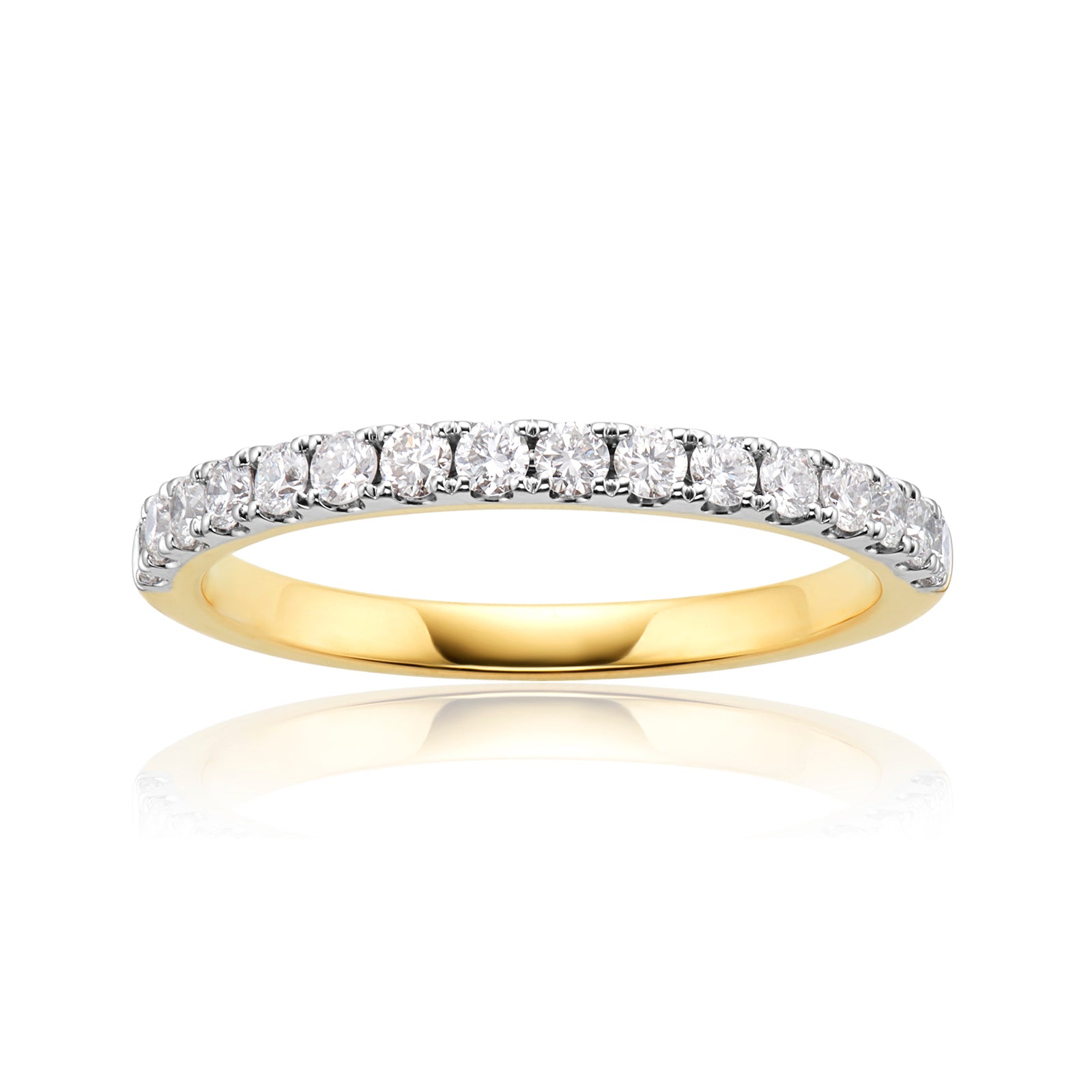 Celebration 9ct Yellow Gold Round Cut 0.40 Carat tw of Lab Grown Diamond Ring