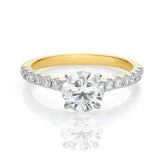 Celebration 9ct Yellow Gold Round Cut 1.60 Carat tw of Lab Grown Diamond Ring