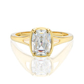 HUSH 9ct Yellow Gold Barrel Cut 1.25 Carat of Diamond Simulants Ring