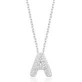 Cubic Zirconia A Initial Necklace