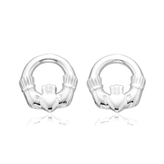 Sterling Silver Claddagh Stud Earrings