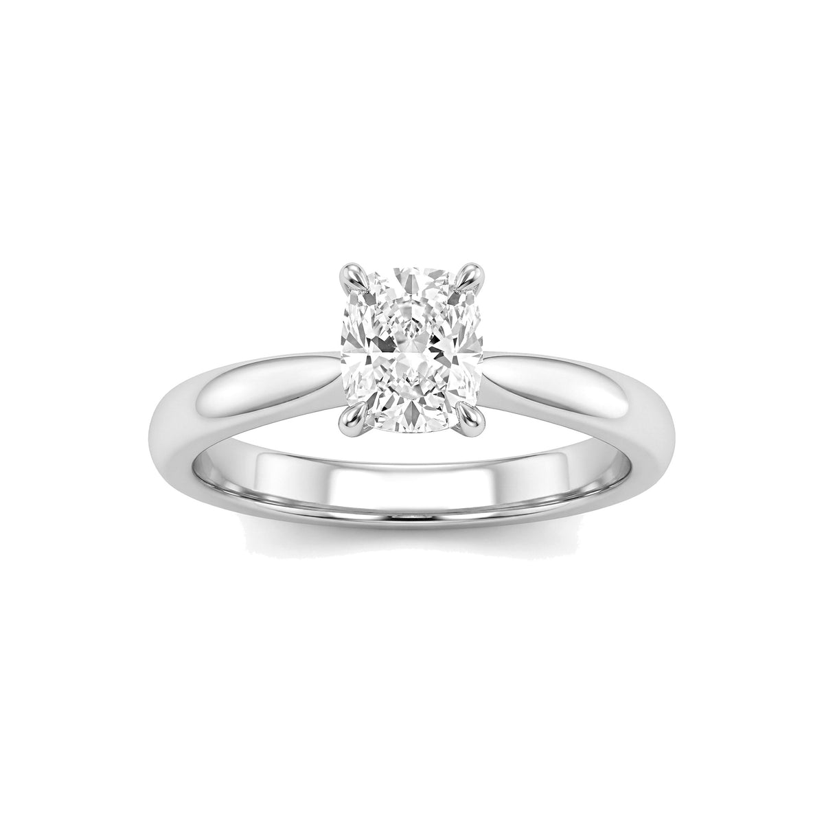 18ct white gold Cushion Cut 1.00 Carat Lab Grown Diamond Rings