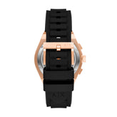 Armani Exchange Sync Chronograph Black Silicone Watch AX4190