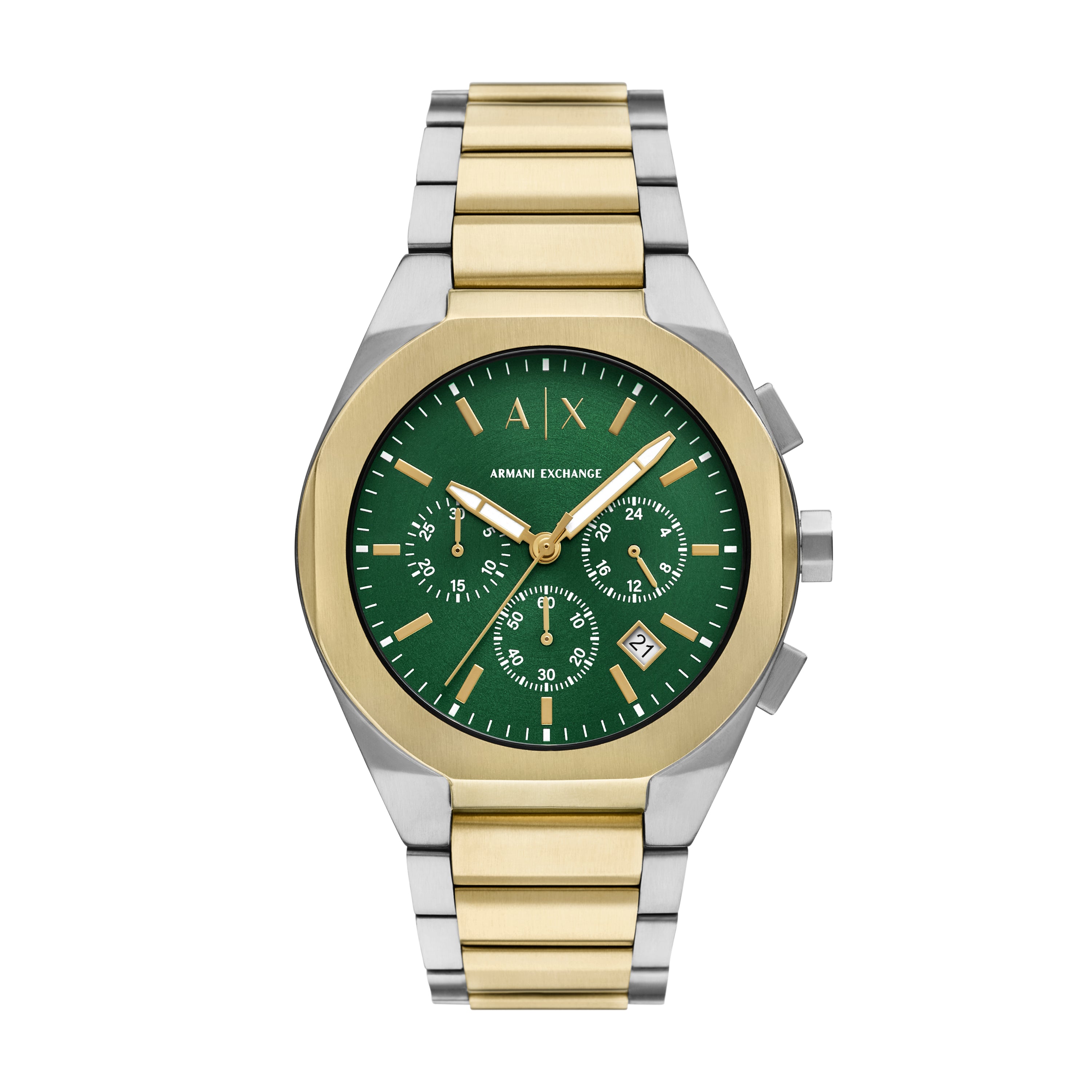 Armani Exchange Chronograph Two Tone Stainless Steel Watch AX4184