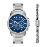 Armani Exchange Banks Chronograph Stainless Steel Watch Gift Set AX7176SET