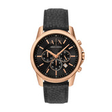 Armani Exchange Chronograph Black Rubber Band Watch AX1769