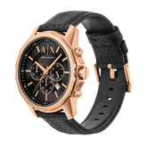 Armani Exchange Chronograph Black Rubber Band Watch AX1769