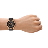 Armani Exchange Chronograph Black Rubber Band Watch AX1769