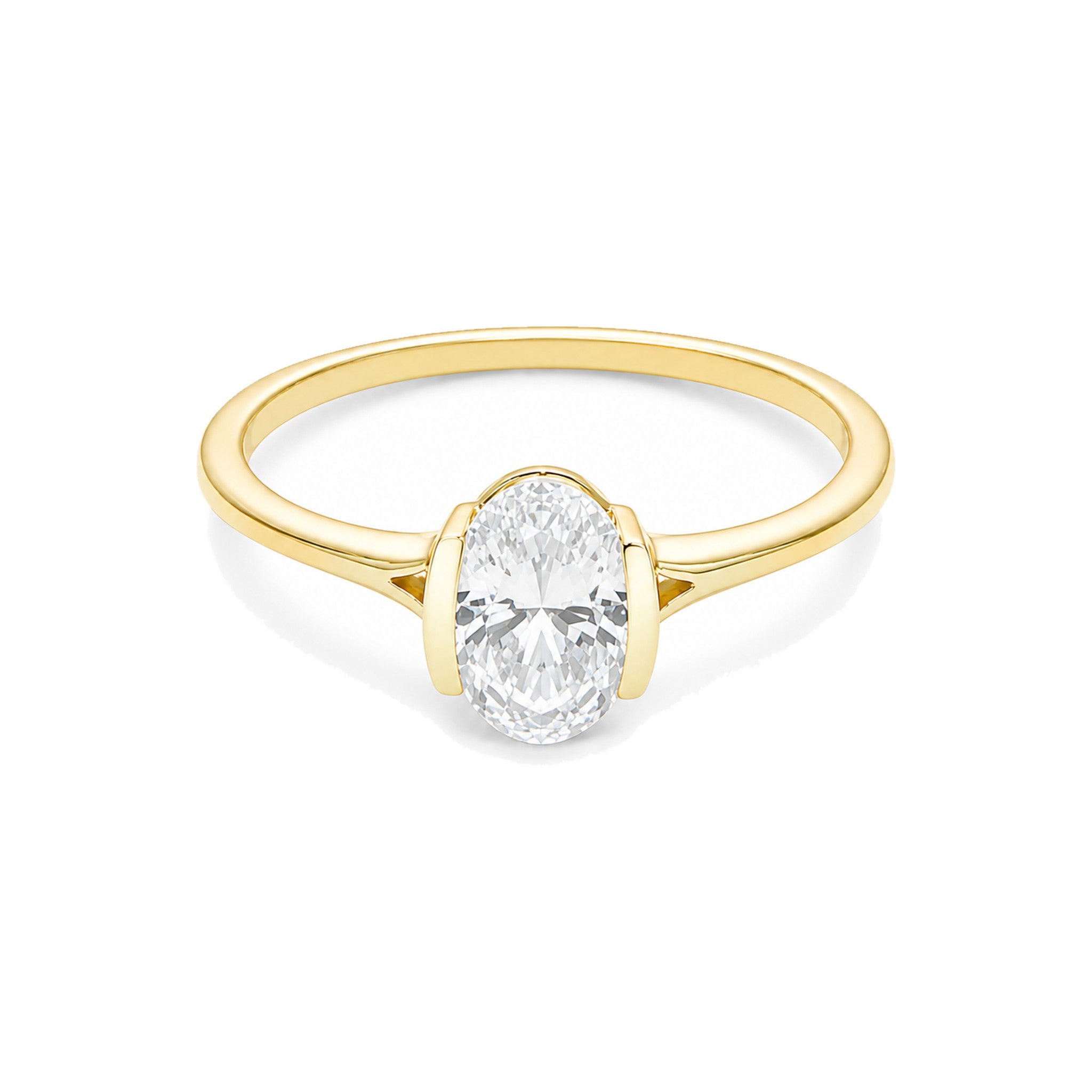9ct yellow gold Oval Cut 0.75 Carat tw Rings