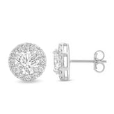 Celebration 18ct White Gold Round 2.00 Carat tw of Lab Grown Diamonds Stud Earrings