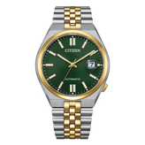 Citizen Automatic watch with green dial and Silver and Gold tone Case and Strap
