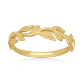 9ct Yellow Gold Leaf Ring