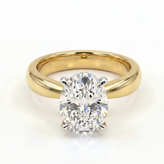 Celebration 18ct Yellow and White Gold Oval Cut 4 Carat Certified Lab Grown Diamond Ring