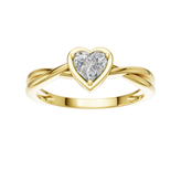 Celebration 9ct Yellow Gold Heart Cut 0.25 Carat Lab Grown Diamond Ring