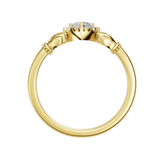 Celebration 9ct Yellow Gold Heart & Marquise & Round Cut 0.38 Carat tw of Lab Grown Diamonds Ring