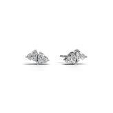 Celebration Sterling Silver Heart 0.40 Carat tw of Lab Grown Diamonds Stud Earrings