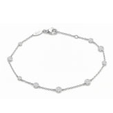 Sterling Silver Round Cut 0.50 Carat tw Lab Grown Diamond Leo Bracelet
