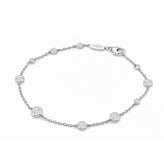 Sterling Silver Round Cut 0.50 Carat tw Lab Grown Diamond Gemini Bracelet